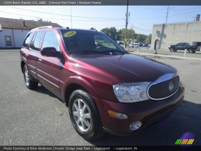 Crimson Red Pearl / Medium Pewter 2004 Buick Rainier CXL AWD