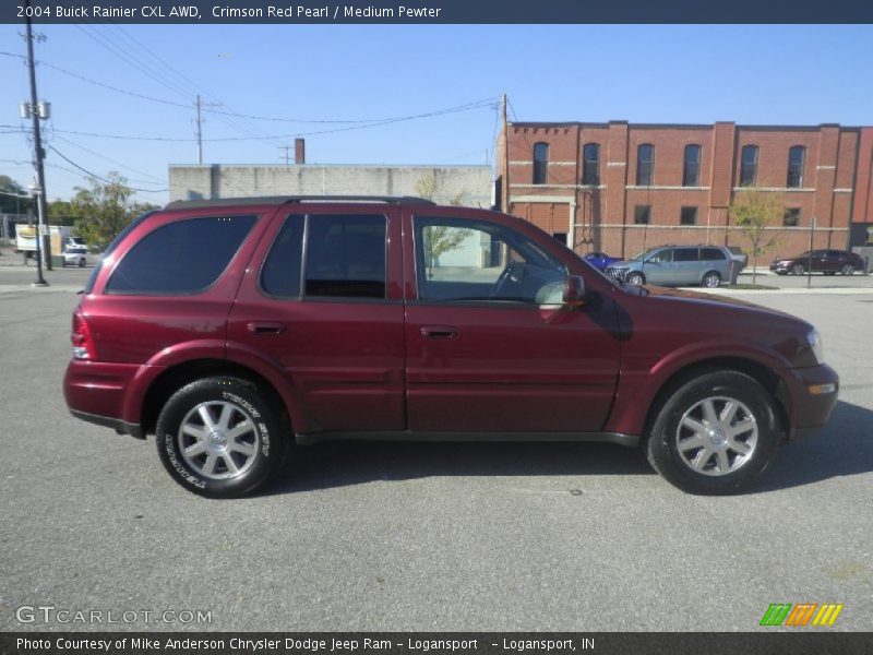 Crimson Red Pearl / Medium Pewter 2004 Buick Rainier CXL AWD
