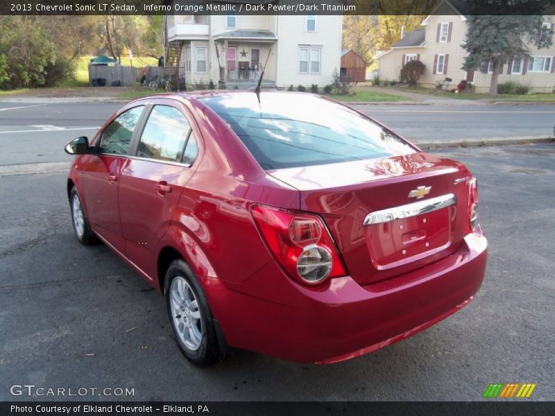 Inferno Orange Metallic / Dark Pewter/Dark Titanium 2013 Chevrolet Sonic LT Sedan