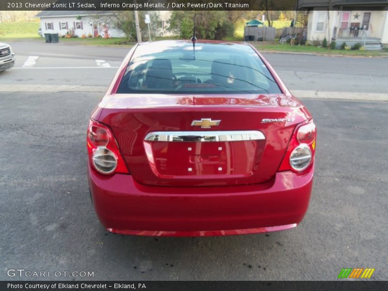 Inferno Orange Metallic / Dark Pewter/Dark Titanium 2013 Chevrolet Sonic LT Sedan