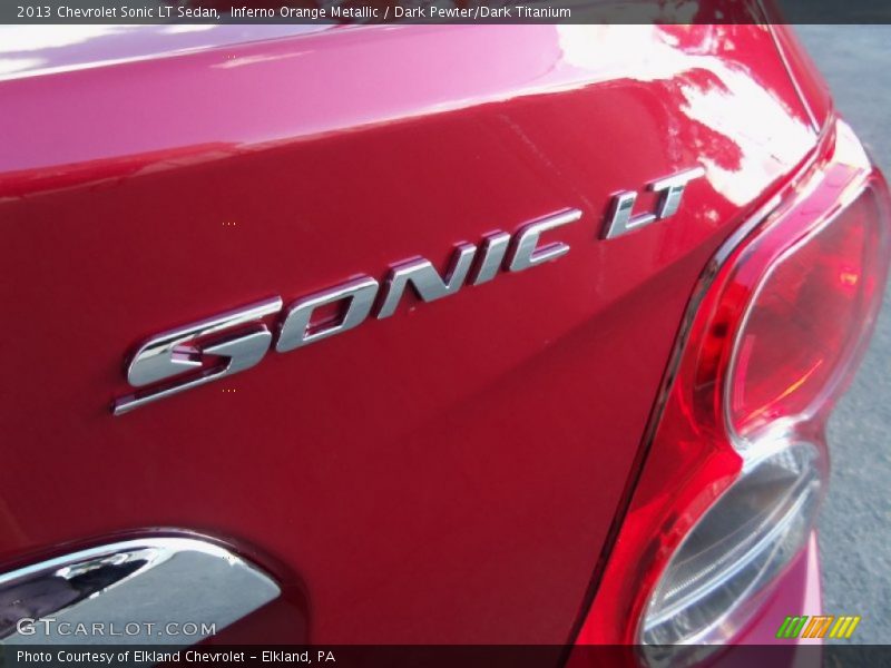 Inferno Orange Metallic / Dark Pewter/Dark Titanium 2013 Chevrolet Sonic LT Sedan