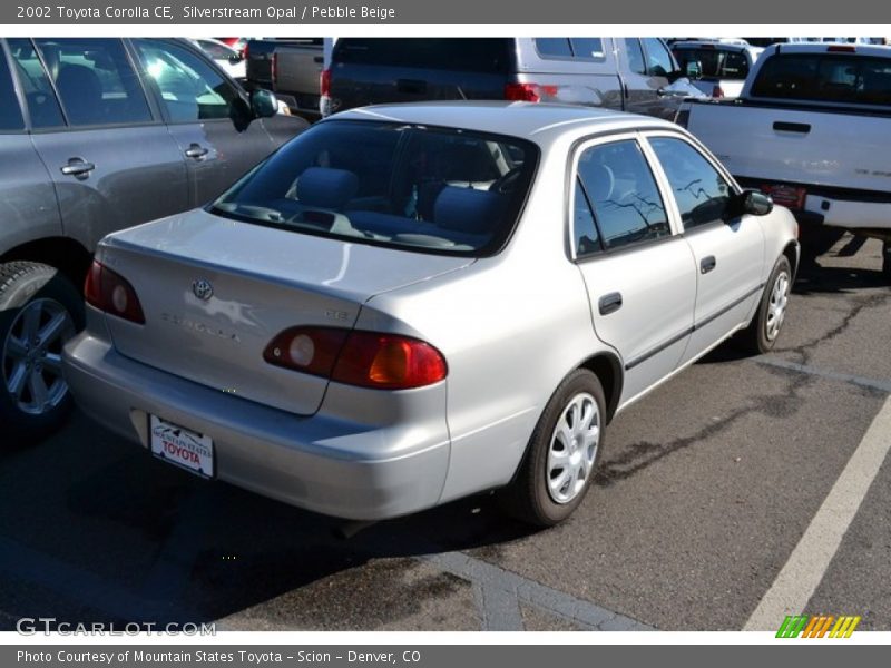 Silverstream Opal / Pebble Beige 2002 Toyota Corolla CE