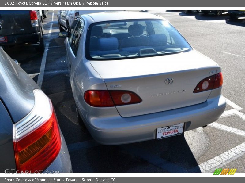 Silverstream Opal / Pebble Beige 2002 Toyota Corolla CE