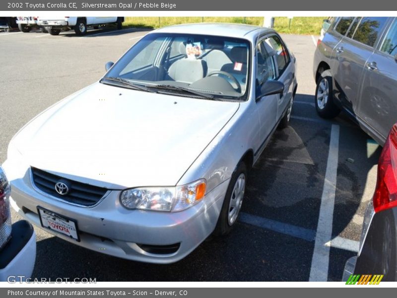 Silverstream Opal / Pebble Beige 2002 Toyota Corolla CE