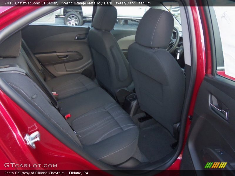 Inferno Orange Metallic / Dark Pewter/Dark Titanium 2013 Chevrolet Sonic LT Sedan