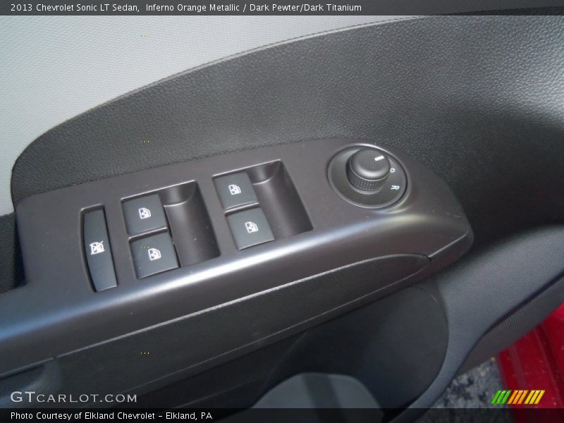 Inferno Orange Metallic / Dark Pewter/Dark Titanium 2013 Chevrolet Sonic LT Sedan