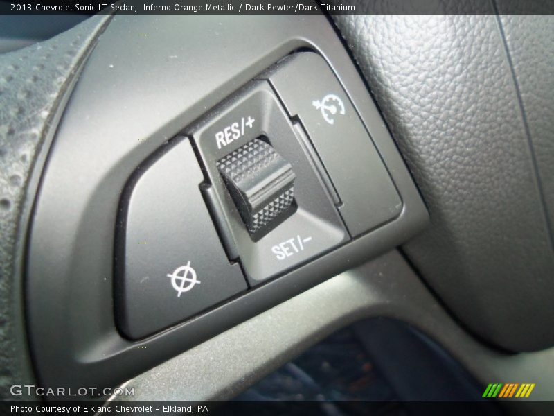 Inferno Orange Metallic / Dark Pewter/Dark Titanium 2013 Chevrolet Sonic LT Sedan