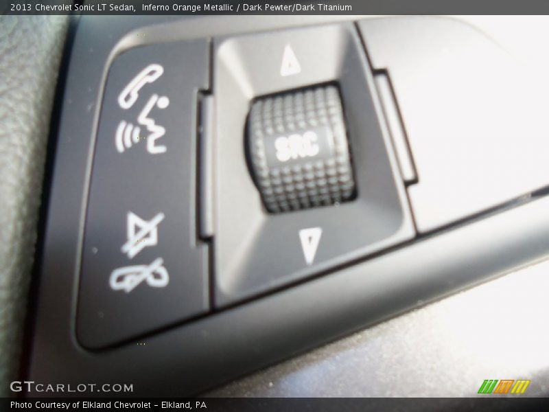 Inferno Orange Metallic / Dark Pewter/Dark Titanium 2013 Chevrolet Sonic LT Sedan