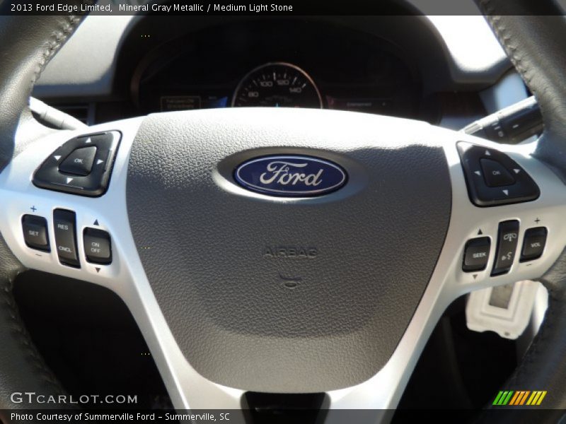 Mineral Gray Metallic / Medium Light Stone 2013 Ford Edge Limited
