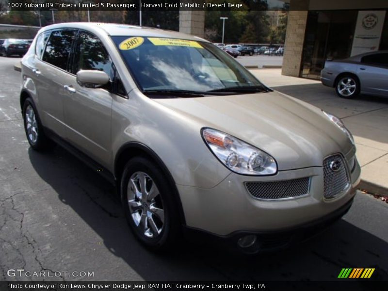 Harvest Gold Metallic / Desert Beige 2007 Subaru B9 Tribeca Limited 5 Passenger