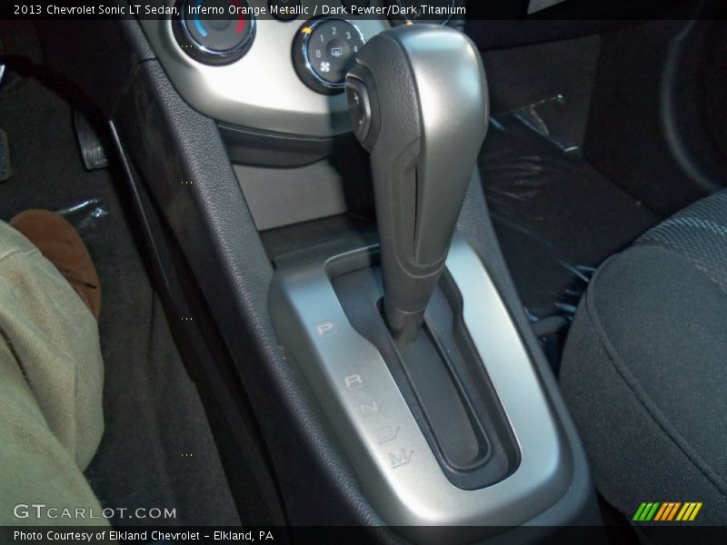 Inferno Orange Metallic / Dark Pewter/Dark Titanium 2013 Chevrolet Sonic LT Sedan
