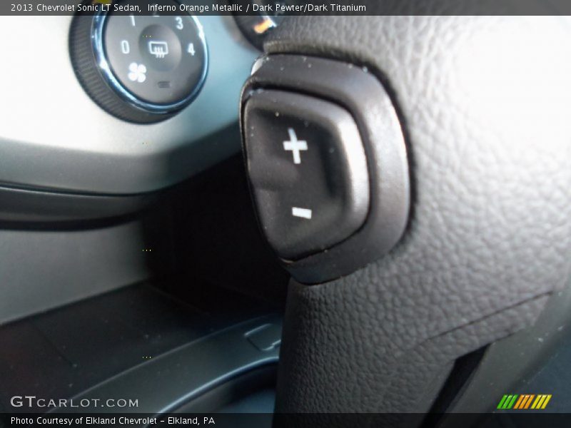 Inferno Orange Metallic / Dark Pewter/Dark Titanium 2013 Chevrolet Sonic LT Sedan