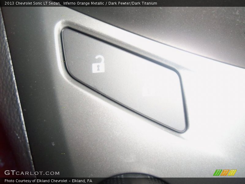 Inferno Orange Metallic / Dark Pewter/Dark Titanium 2013 Chevrolet Sonic LT Sedan