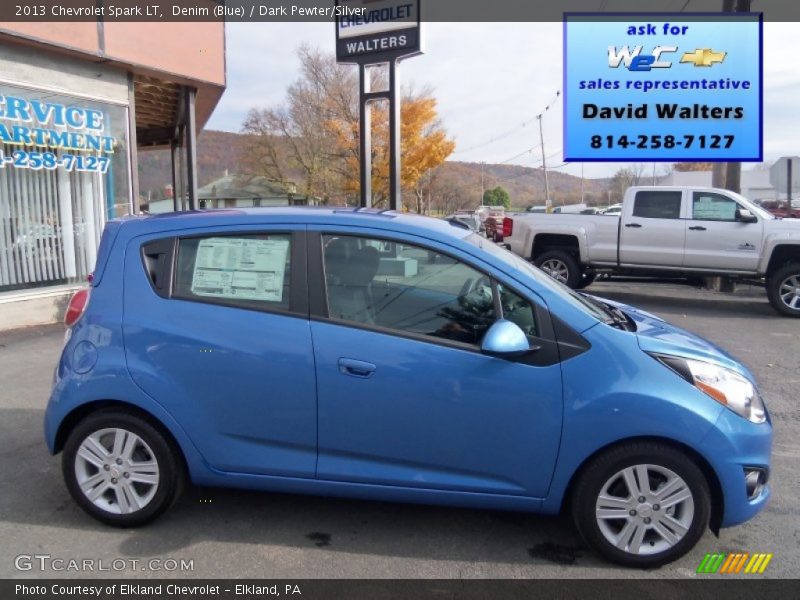Denim (Blue) / Dark Pewter/Silver 2013 Chevrolet Spark LT