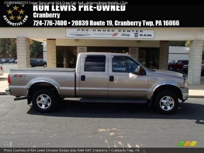 Arizona Beige Metallic / Tan 2005 Ford F250 Super Duty Lariat FX4 Crew Cab 4x4