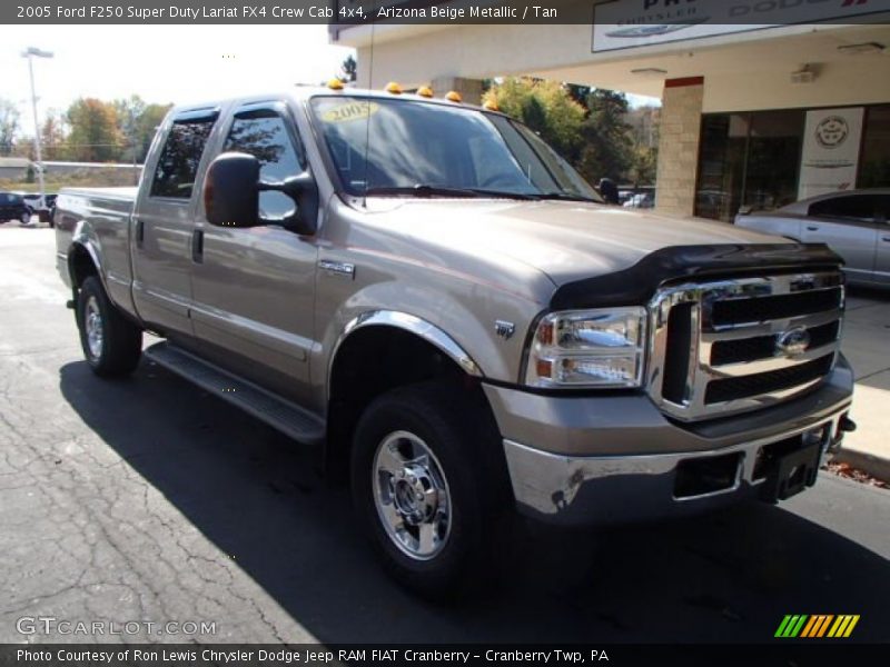 Arizona Beige Metallic / Tan 2005 Ford F250 Super Duty Lariat FX4 Crew Cab 4x4
