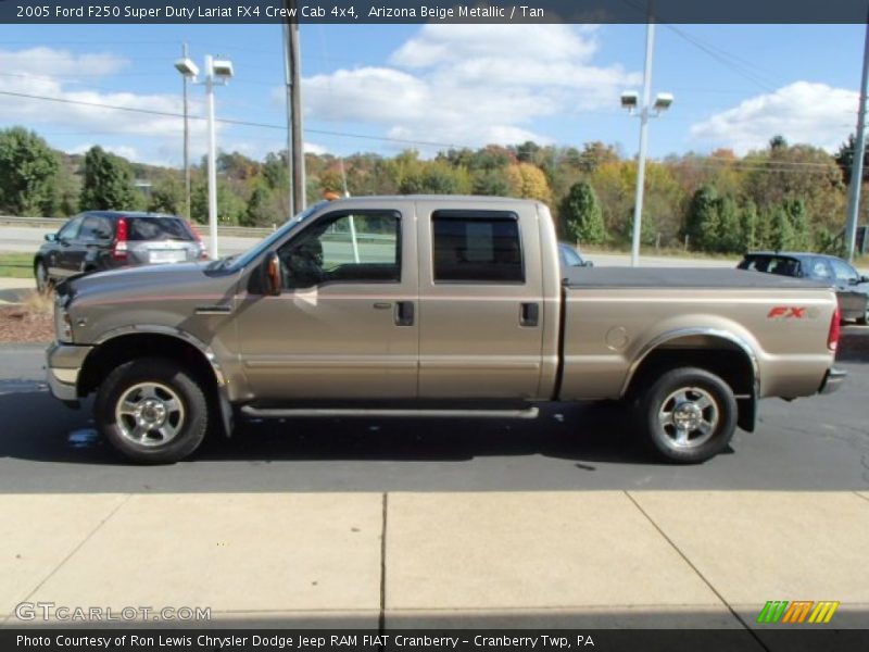 Arizona Beige Metallic / Tan 2005 Ford F250 Super Duty Lariat FX4 Crew Cab 4x4