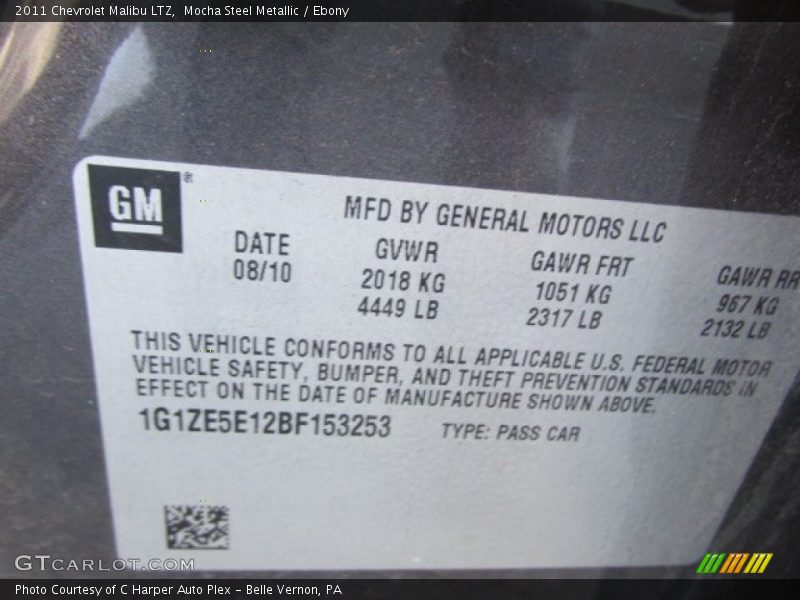 Mocha Steel Metallic / Ebony 2011 Chevrolet Malibu LTZ
