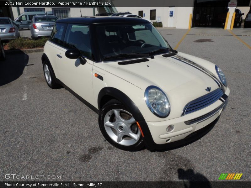 Pepper White / Panther Black 2002 Mini Cooper Hardtop