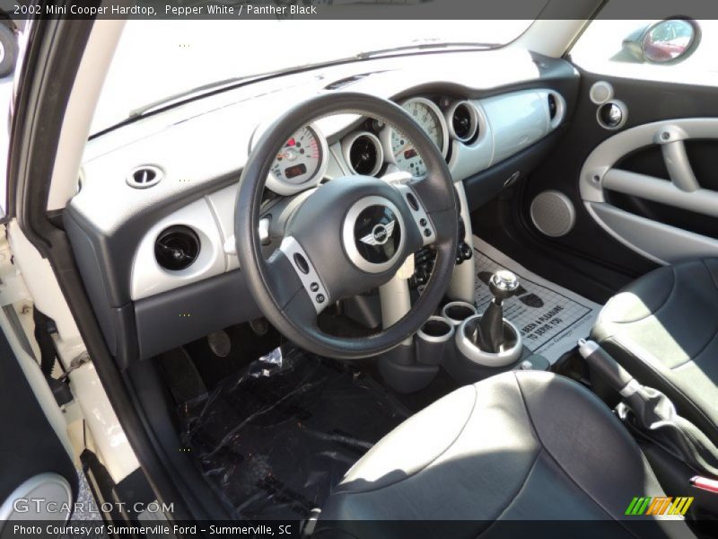 Pepper White / Panther Black 2002 Mini Cooper Hardtop