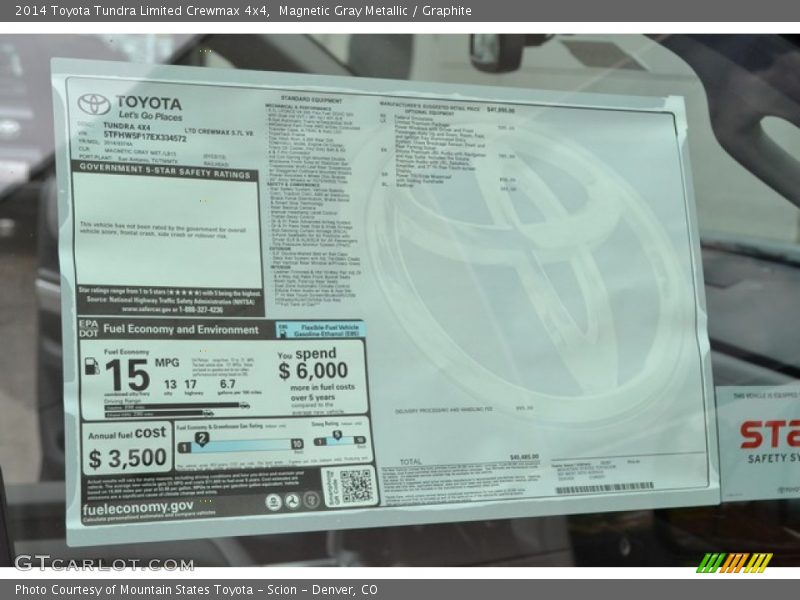 Magnetic Gray Metallic / Graphite 2014 Toyota Tundra Limited Crewmax 4x4