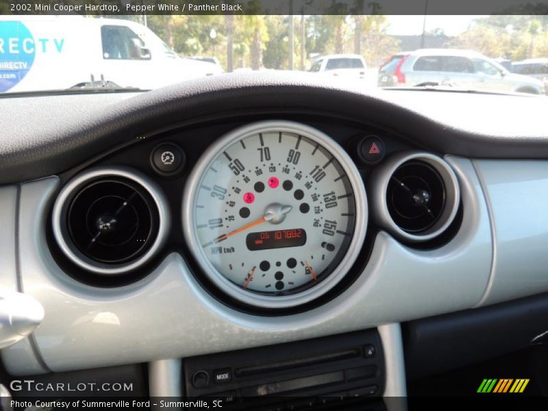 Pepper White / Panther Black 2002 Mini Cooper Hardtop