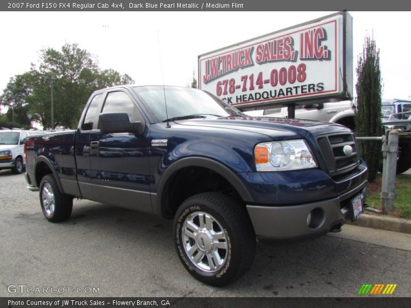 Dark Blue Pearl Metallic / Medium Flint 2007 Ford F150 FX4 Regular Cab 4x4