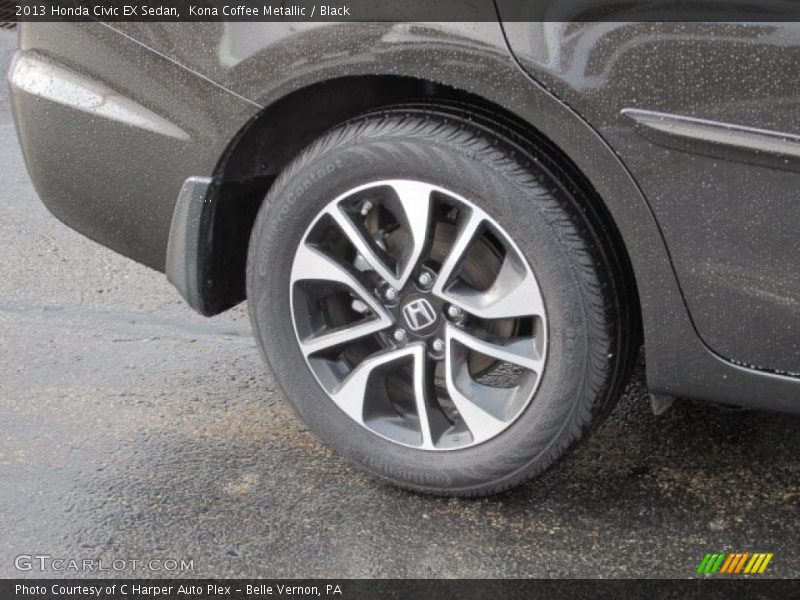 Kona Coffee Metallic / Black 2013 Honda Civic EX Sedan