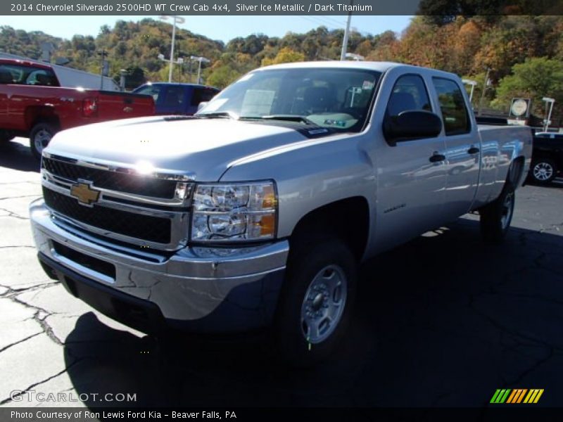 Silver Ice Metallic / Dark Titanium 2014 Chevrolet Silverado 2500HD WT Crew Cab 4x4
