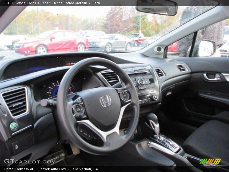 Kona Coffee Metallic / Black 2013 Honda Civic EX Sedan