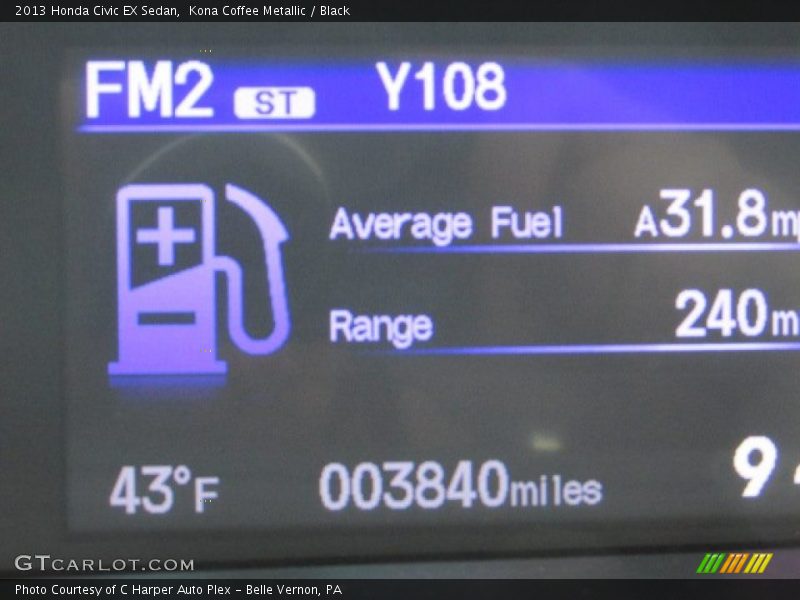 Kona Coffee Metallic / Black 2013 Honda Civic EX Sedan