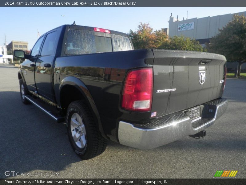 Black / Black/Diesel Gray 2014 Ram 1500 Outdoorsman Crew Cab 4x4