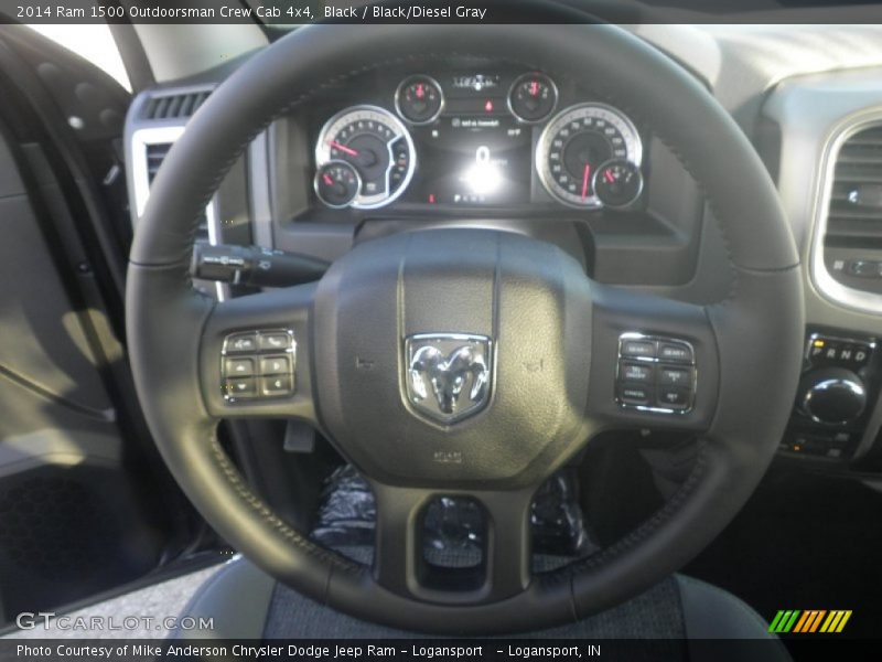 Black / Black/Diesel Gray 2014 Ram 1500 Outdoorsman Crew Cab 4x4
