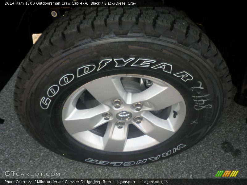 Black / Black/Diesel Gray 2014 Ram 1500 Outdoorsman Crew Cab 4x4