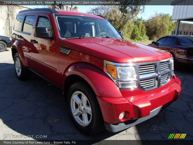 Inferno Red Crystal Pearl / Dark Khaki/Medium Khaki 2008 Dodge Nitro SXT 4x4