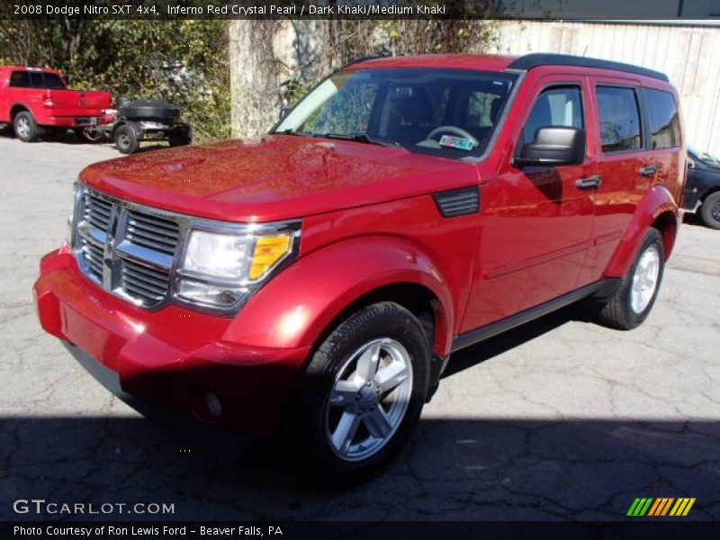 Inferno Red Crystal Pearl / Dark Khaki/Medium Khaki 2008 Dodge Nitro SXT 4x4