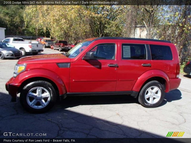Inferno Red Crystal Pearl / Dark Khaki/Medium Khaki 2008 Dodge Nitro SXT 4x4