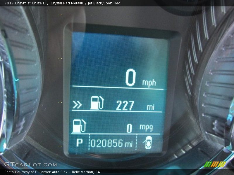Crystal Red Metallic / Jet Black/Sport Red 2012 Chevrolet Cruze LT