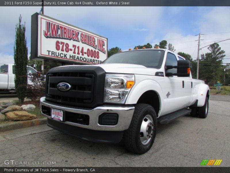 Oxford White / Steel 2011 Ford F350 Super Duty XL Crew Cab 4x4 Dually