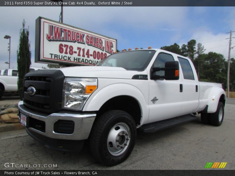 Oxford White / Steel 2011 Ford F350 Super Duty XL Crew Cab 4x4 Dually