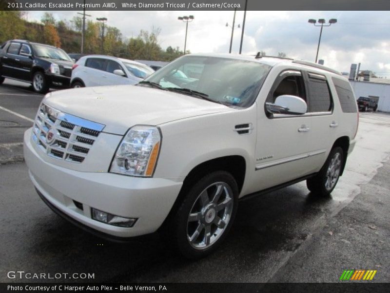 White Diamond Tricoat / Cashmere/Cocoa 2011 Cadillac Escalade Premium AWD