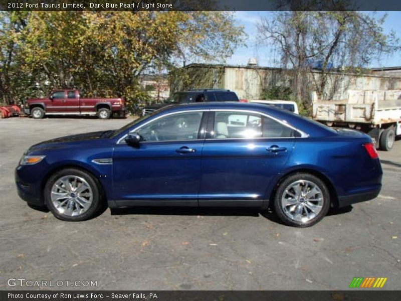 Dark Blue Pearl / Light Stone 2012 Ford Taurus Limited