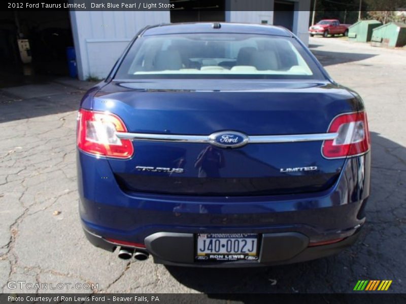 Dark Blue Pearl / Light Stone 2012 Ford Taurus Limited