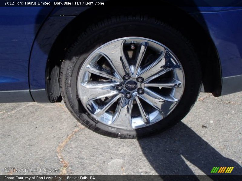 Dark Blue Pearl / Light Stone 2012 Ford Taurus Limited