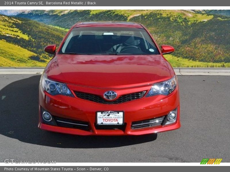 Barcelona Red Metallic / Black 2014 Toyota Camry SE