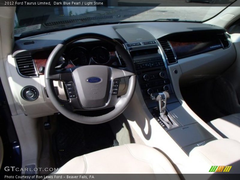 Dark Blue Pearl / Light Stone 2012 Ford Taurus Limited