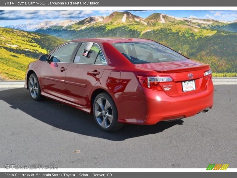 Barcelona Red Metallic / Black 2014 Toyota Camry SE