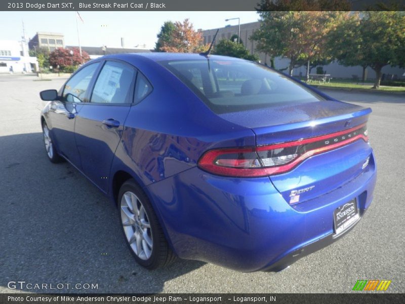 Blue Streak Pearl Coat / Black 2013 Dodge Dart SXT