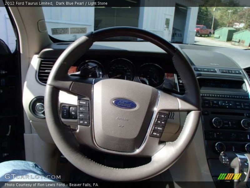 Dark Blue Pearl / Light Stone 2012 Ford Taurus Limited