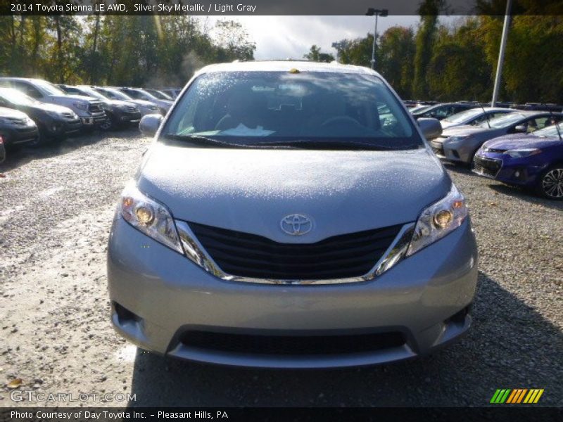 Silver Sky Metallic / Light Gray 2014 Toyota Sienna LE AWD